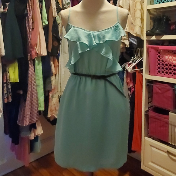 CHARLOTTE RUSSE TURQUOISE DRESS - SIZE SMALL - Picture 2 of 5